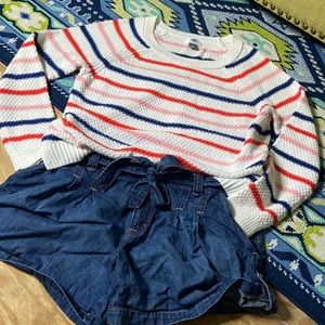 Adorable Lightweight Striped Textured Knit Sweater size Large